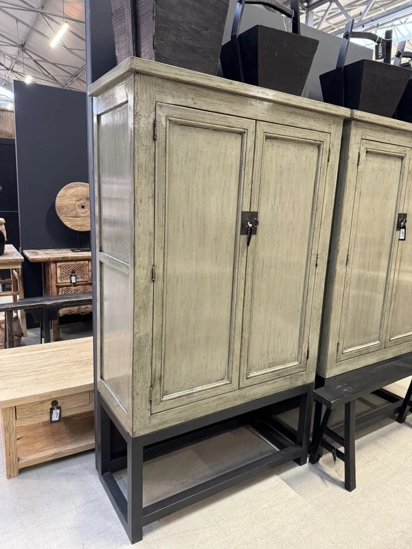 China Schrank, Kleiderschrank grün, Schrank grün, Breite 110 cm
