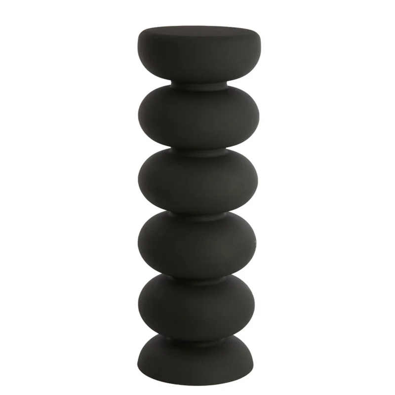 Säule rund schwarz, Dekosäule Metall schwarz, Höhe 100 cm