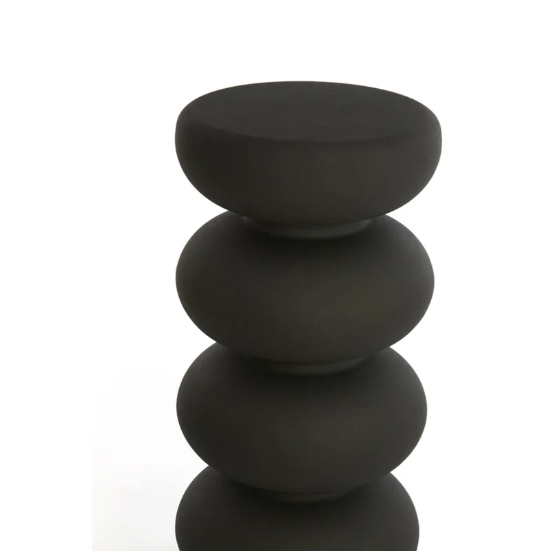 Säule rund schwarz, Dekosäule Metall schwarz, Höhe 100 cm