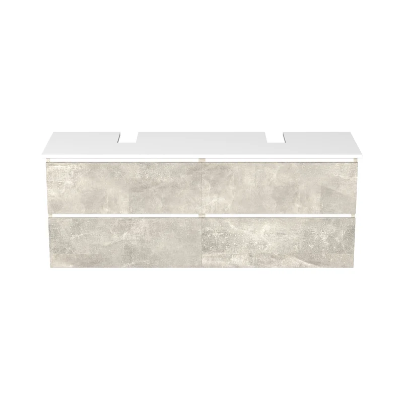 Garlivo Waschbeckenunterschrank GLB-160 Beton mit Schubladen