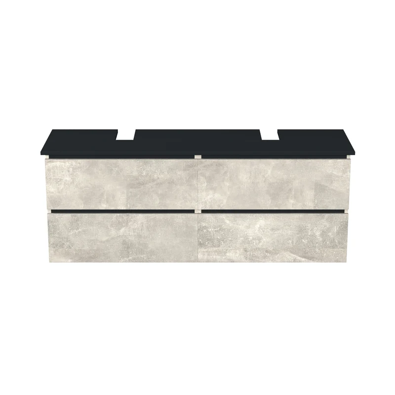Garlivo Waschbeckenunterschrank GLB-160 Beton mit Schubladen