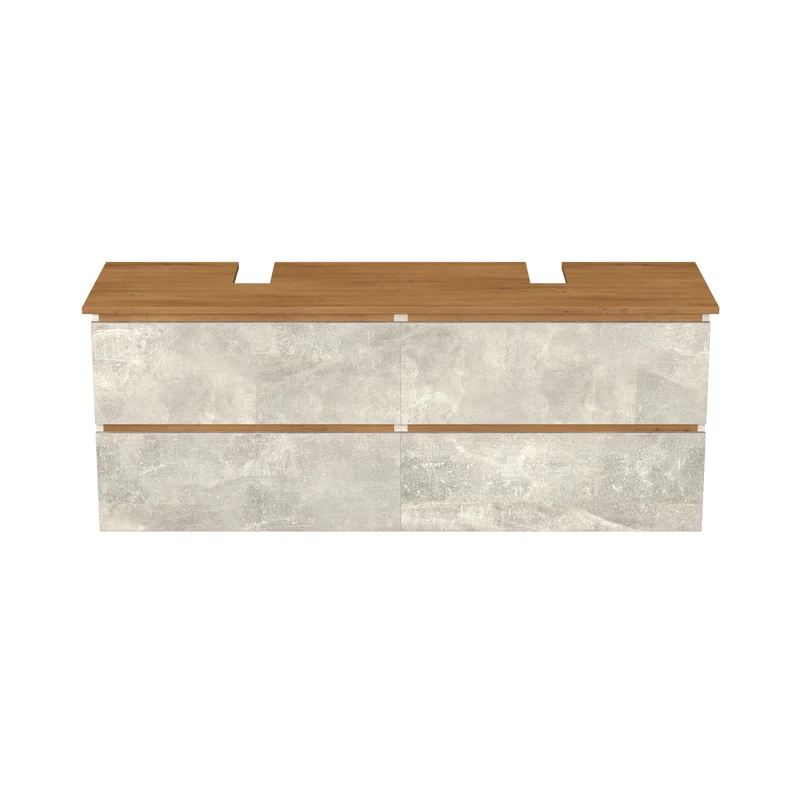 Garlivo Waschbeckenunterschrank GLB-160 Beton mit Schubladen