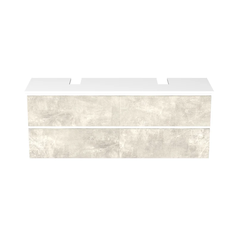Garlivo Waschbeckenunterschrank GLB-160 Beton mit Schubladen
