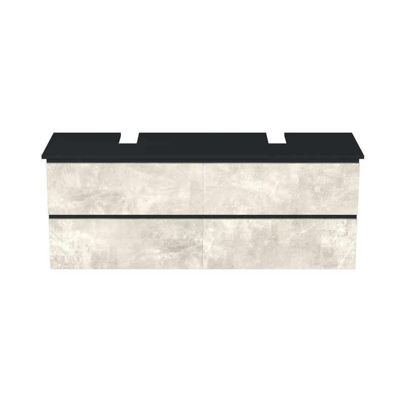 Garlivo Waschbeckenunterschrank GLB-160 Beton mit Schubladen