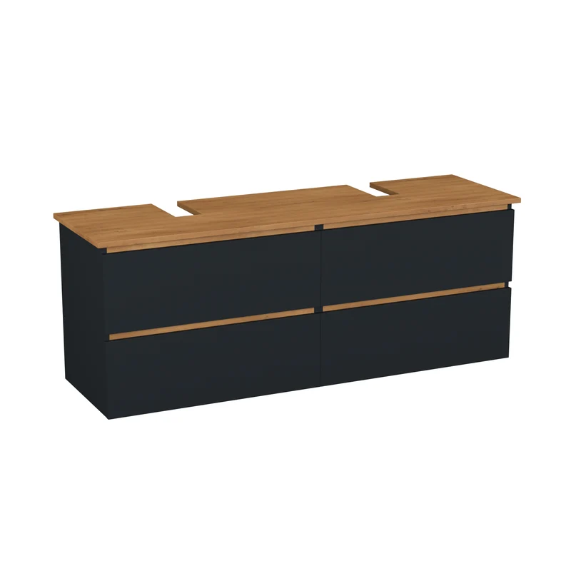 Garlivo Waschbeckenunterschrank GLB-160 Anthrazit mit Schubladen