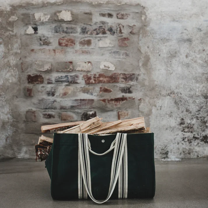 Brennholztasche aus Canvas 46 x 32 x 26 cm - Bergslagsväskan