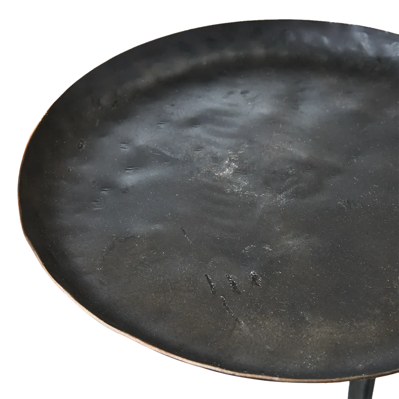 Groß Kerzenhalter mit Klemme in Schwarz Eisen für Stumpenkerzen - Thor