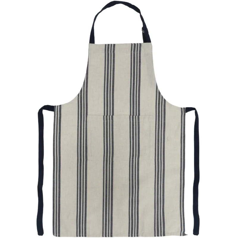 Schürze aus recycelter Baumwollmischung mit Tasche - Gustav Ovland Apell blau