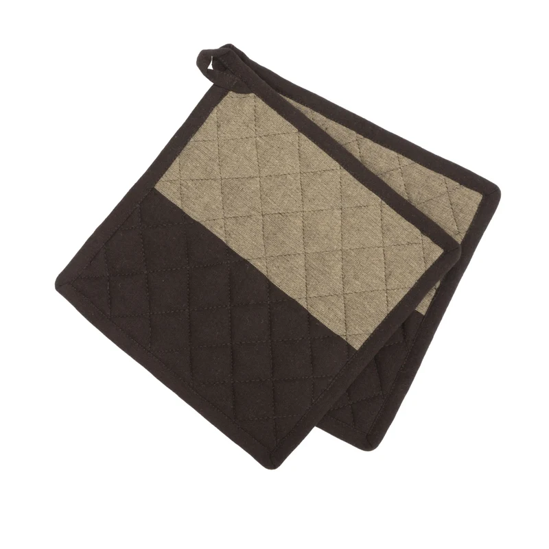 Topflappen 25 x 25 cm 2er-Pack - Gustav Ovland Cultra braun/Erde