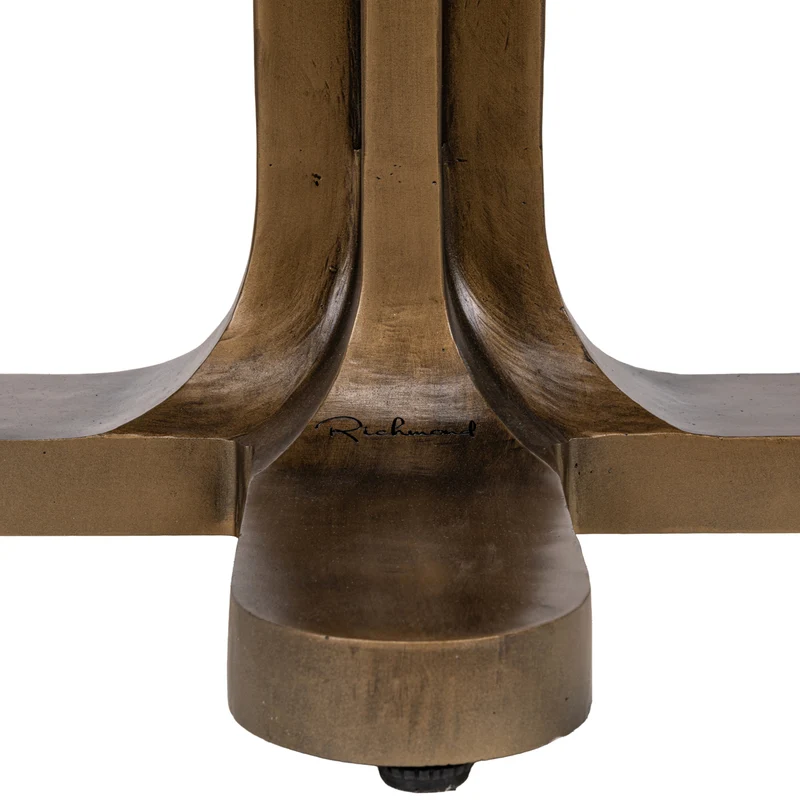 Bartisch rund Bronze-braun, Stehtisch Holz braun, Höhe 105 cm