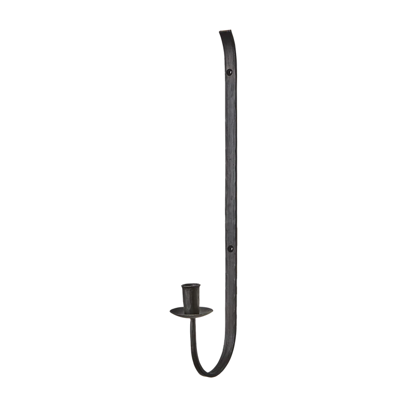 Wandkerzenhalter in Schwarz Eisen 60 cm für Haus und Orangerie