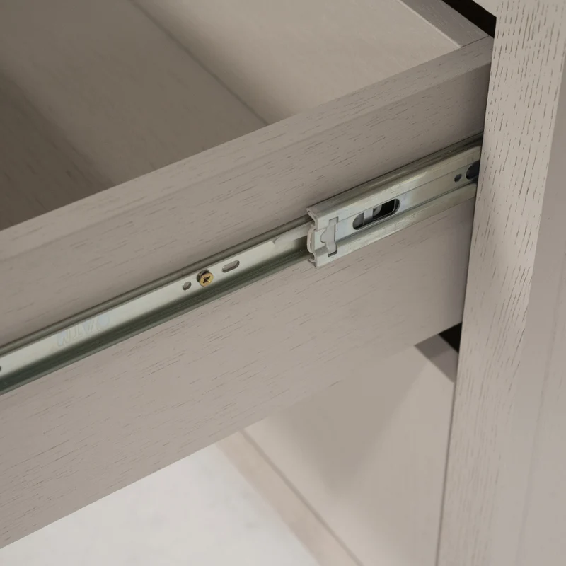 Wohnzimmerschrank beige-taupe Eiche furniert, Schrank taupe mit zwei Türen, Bücherregal taupe Holz Eiche furniert, Breite 200 cm