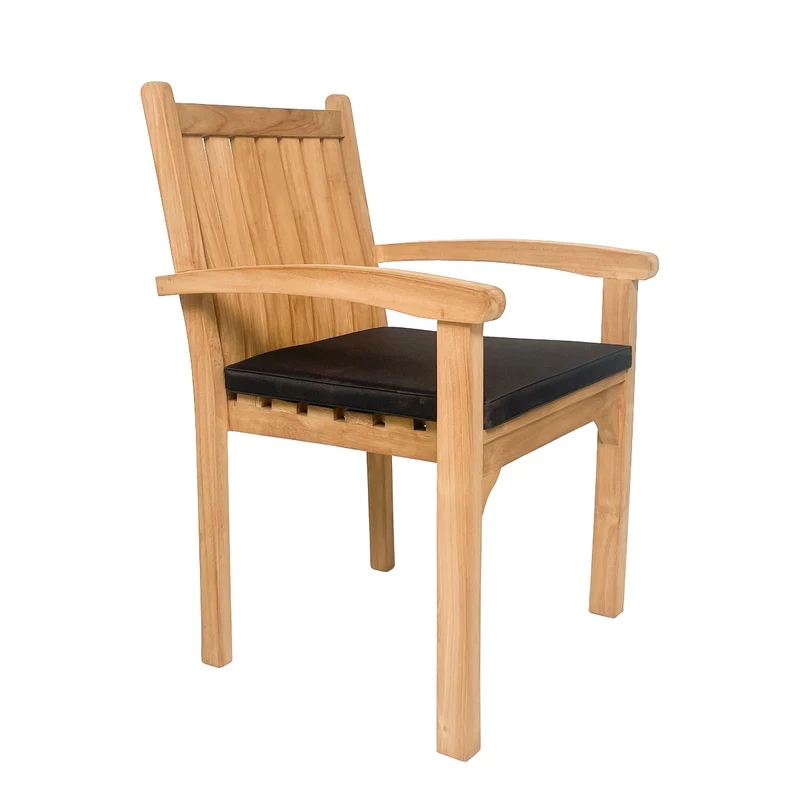 Gartenstuhl stapelbar, Gartenstuhl Teak-Holz, Breite 61 cm