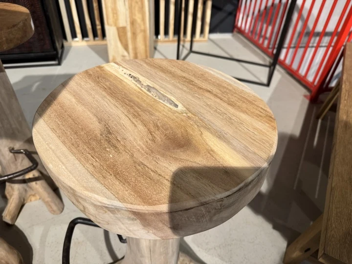 Barhocker Baumstamm, Sitzhöhe 75 cm
