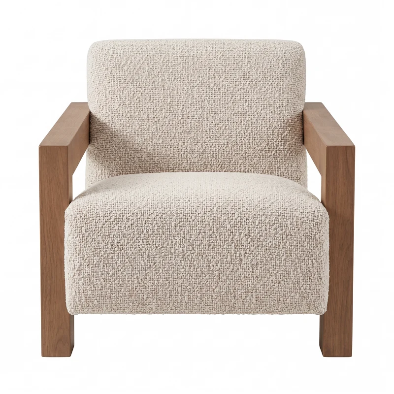 Sessel creme-beige, Lounge-Sessel creme, Breite 76 cm