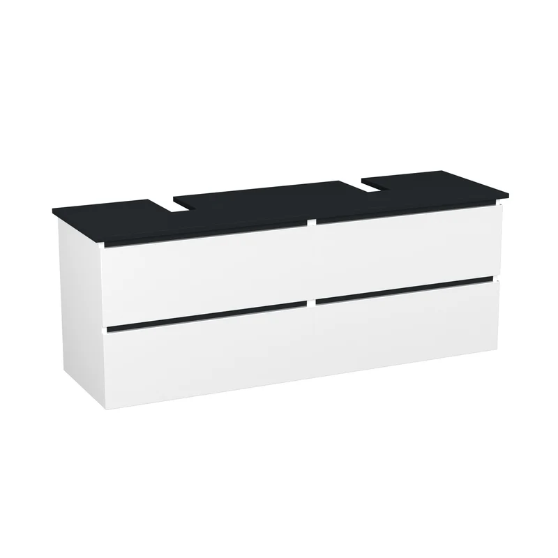 Garlivo Waschbeckenunterschrank GLB-160 Weiß mit Schubladen
