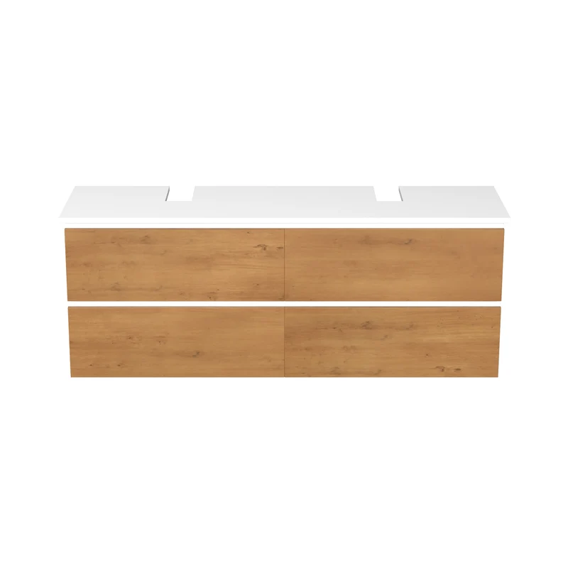 Garlivo Waschbeckenunterschrank GLB-160 Eiche mit Schubladen
