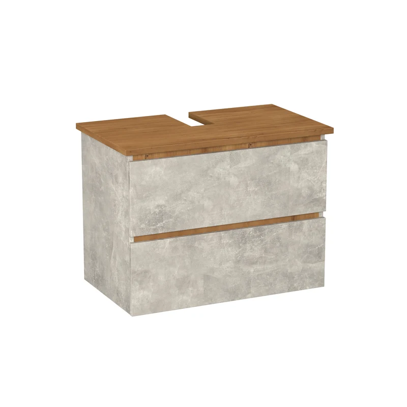 Garlivo Waschbeckenunterschrank GLB-80 Beton mit Schubladen