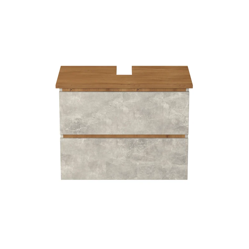 Garlivo Waschbeckenunterschrank GLB-80 Beton mit Schubladen