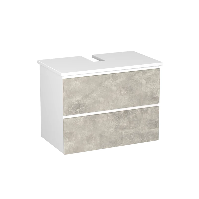 Garlivo Waschbeckenunterschrank GLB-80 Beton mit Schubladen