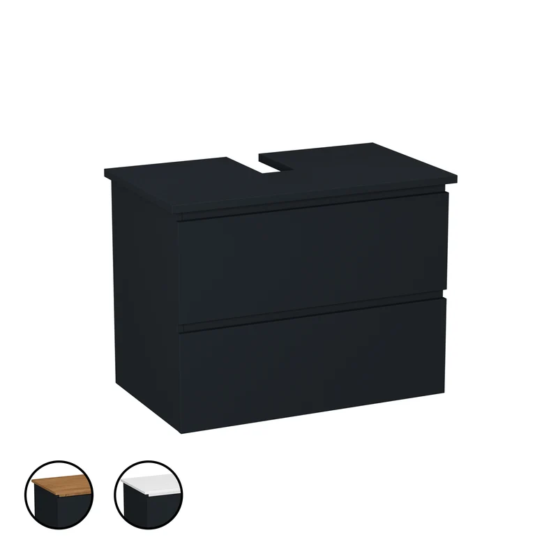 Garlivo Waschbeckenunterschrank GLB-80 Anthrazit mit Schubladen