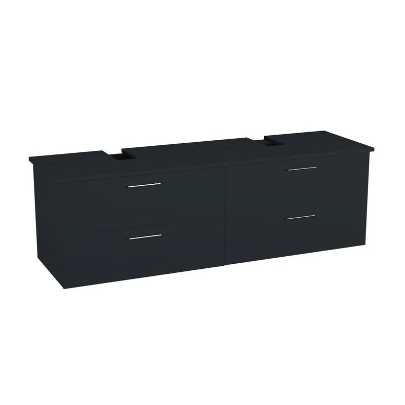 Garlivo Waschbeckenunterschrank GLA-160 Anthrazit mit Schubladen