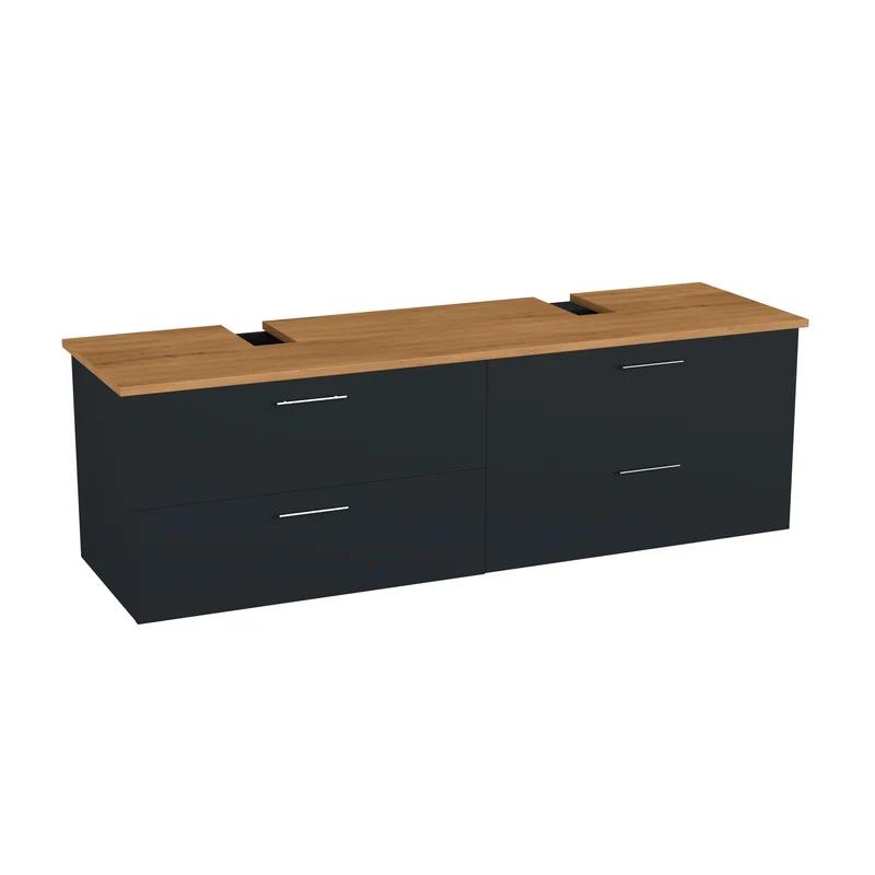 Garlivo Waschbeckenunterschrank GLA-160 Anthrazit mit Schubladen
