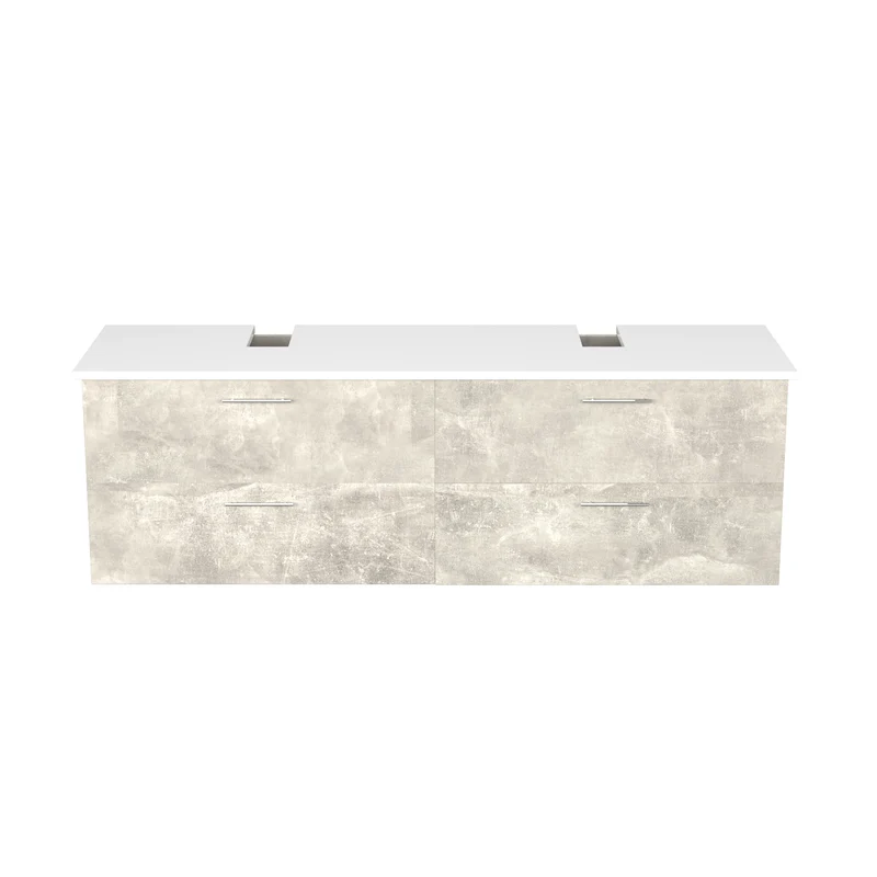 Garlivo Waschbeckenunterschrank GLA-160 Beton mit Schubladen