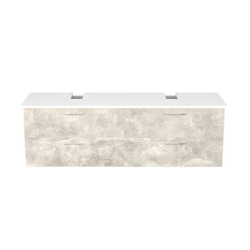 Garlivo Waschbeckenunterschrank GLA-160 Beton mit Schubladen