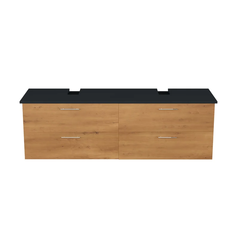 Garlivo Waschbeckenunterschrank GLA-160 Eiche mit Schubladen