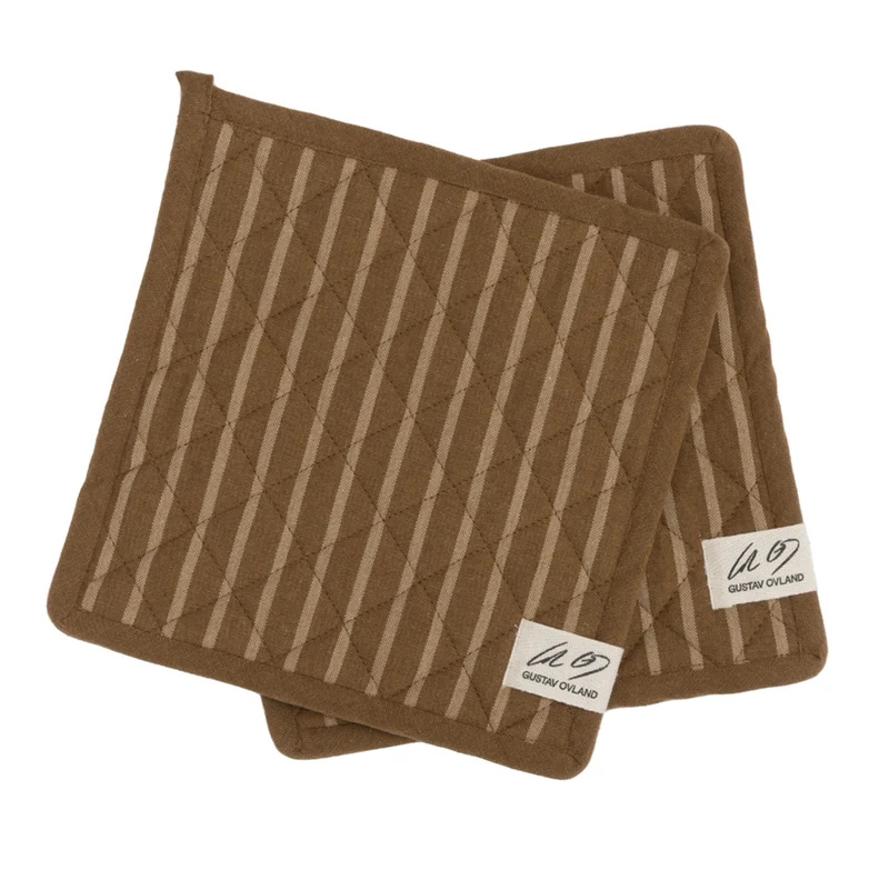 Topflappen aus recycelter Baumwollmischung 2er-Pack - Gustav Ovland Akira Rost