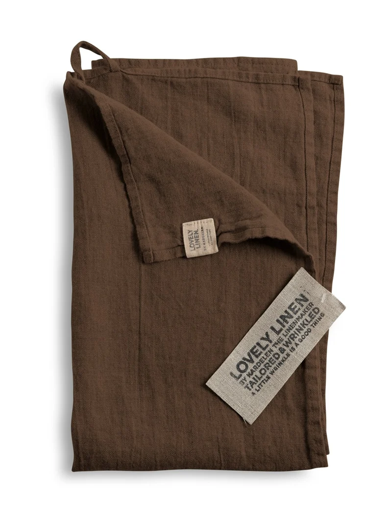 Handtuch aus 100% Leinen - Chocolate