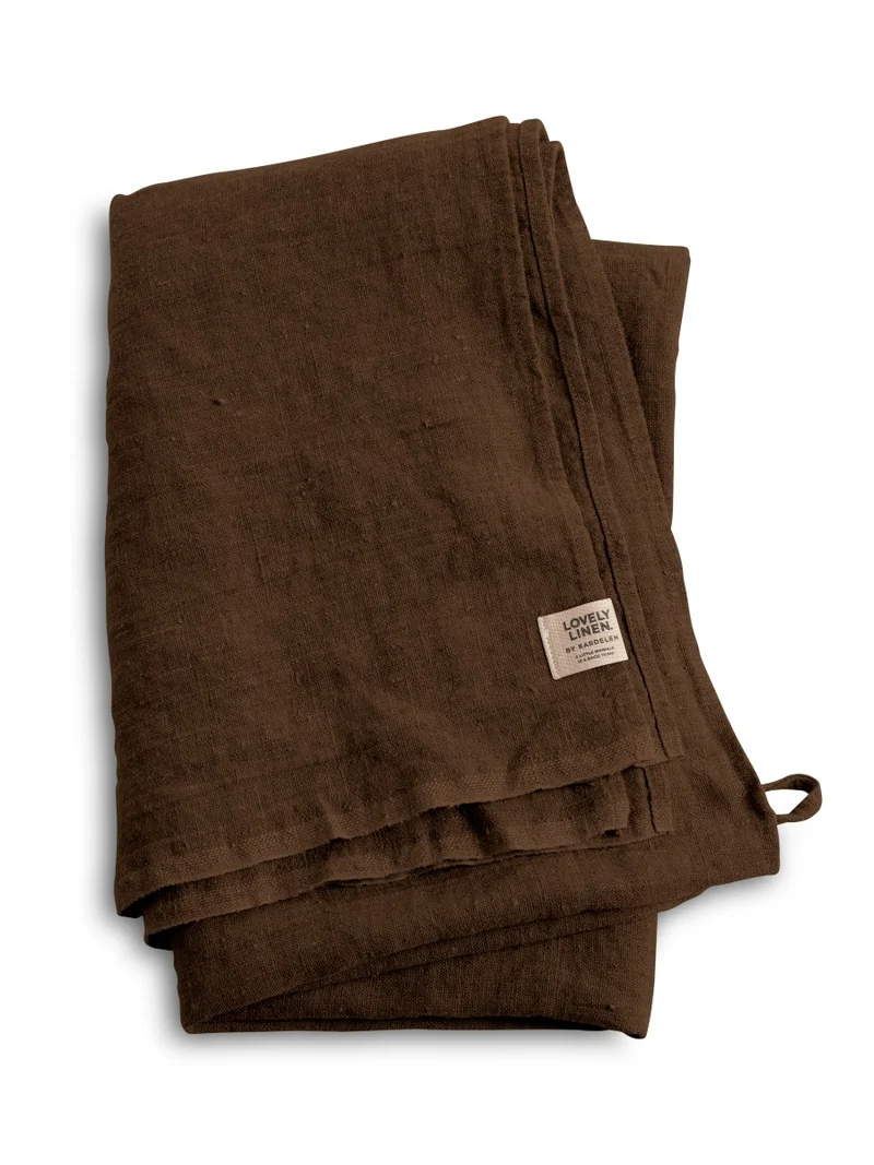 Hamam-Badetuch aus 100% Leinen - Chocolate