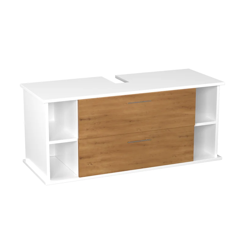 Garlivo Waschbeckenunterschrank GLA-120 Eiche mit Schubladen