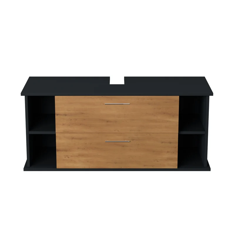 Garlivo Waschbeckenunterschrank GLA-120 Eiche mit Schubladen