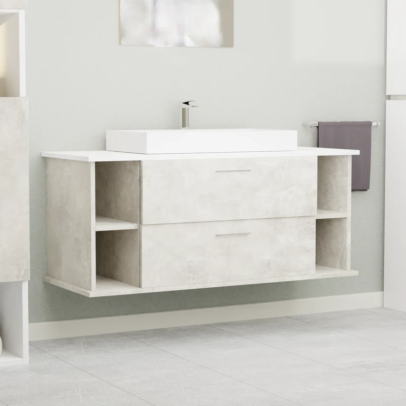 Garlivo Waschbeckenunterschrank GLA-120 Beton mit Schubladen