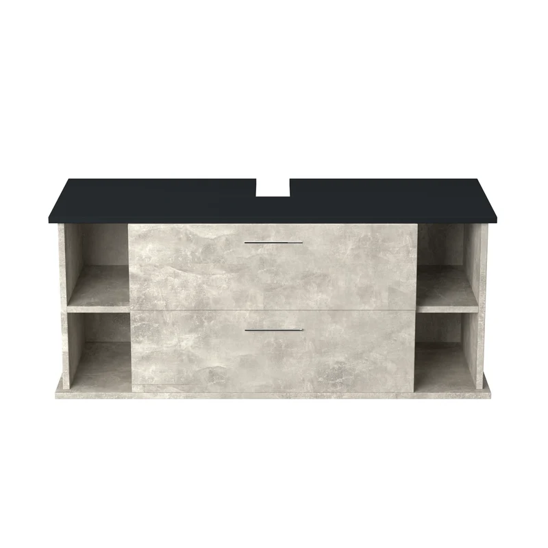 Garlivo Waschbeckenunterschrank GLA-120 Beton mit Schubladen