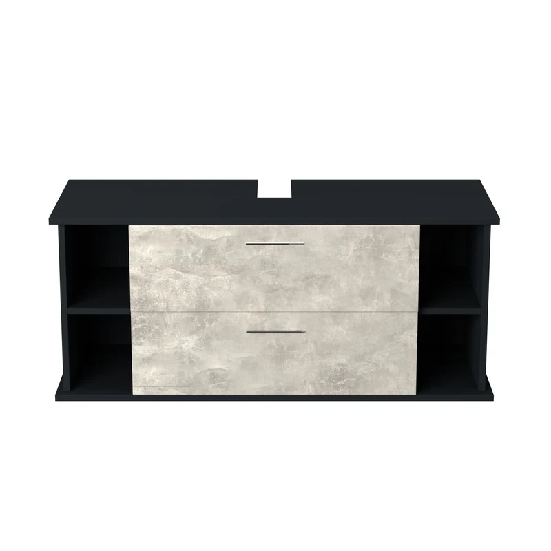 Garlivo Waschbeckenunterschrank GLA-120 Beton mit Schubladen