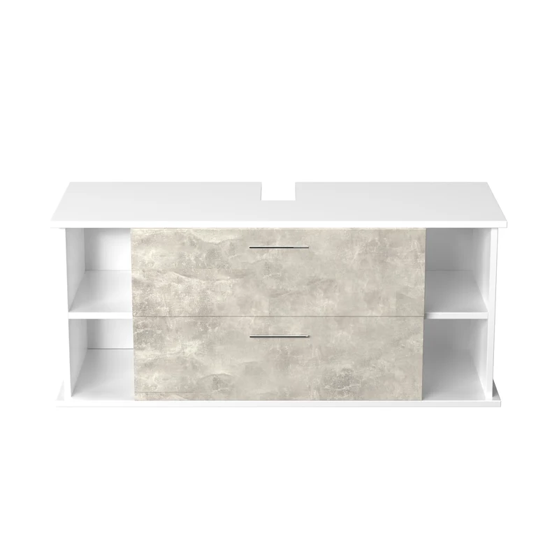 Garlivo Waschbeckenunterschrank GLA-120 Beton mit Schubladen
