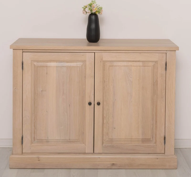 Kleine Kommode aus Eiche | Massiver Eichenschrank mit zwei Türen