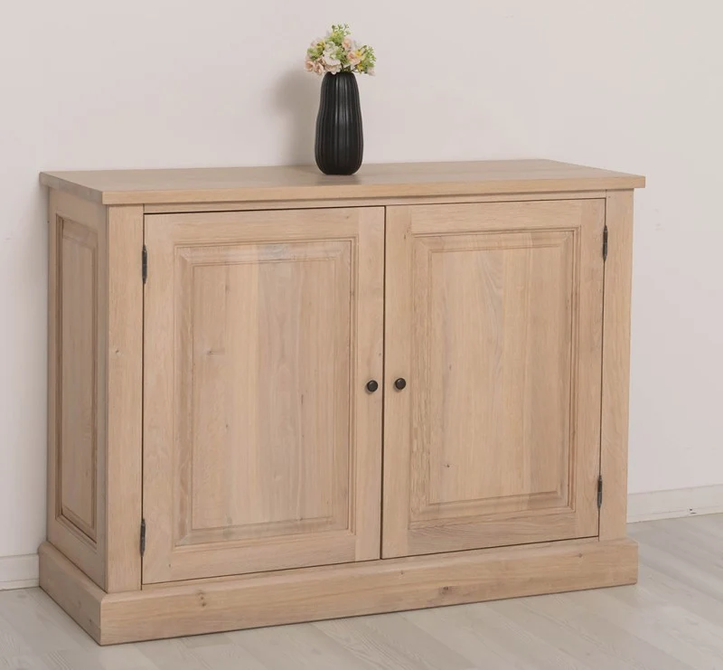 Kleine Kommode aus Eiche | Massiver Eichenschrank mit zwei Türen