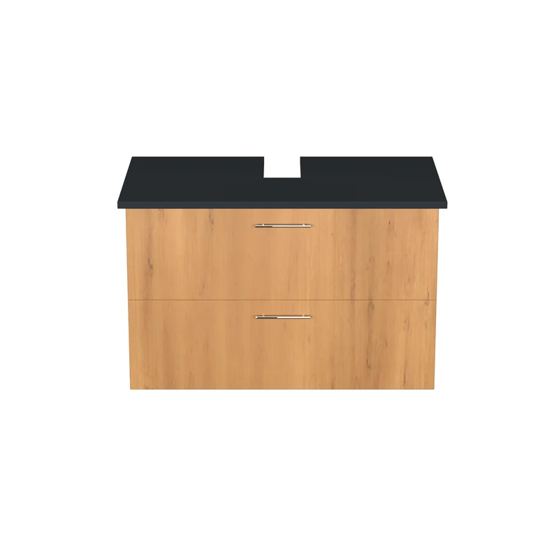 Garlivo Waschbeckenunterschrank GLA-80 Eiche mit Schubladen