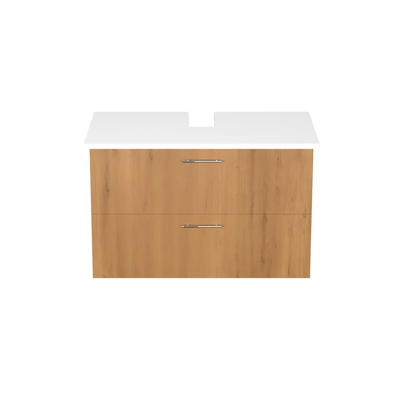 Garlivo Waschbeckenunterschrank GLA-80 Eiche mit Schubladen