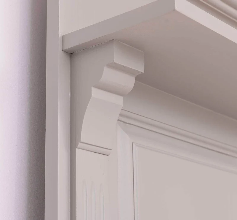 Schmale Garderobe aus Massivholz mit Ablage und 3 Haken