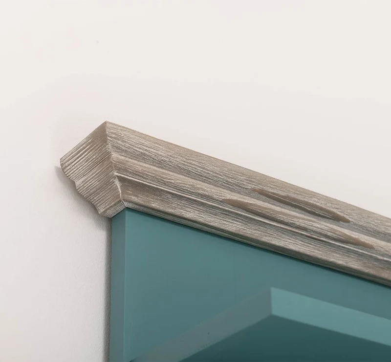 Schmale Garderobe aus Massivholz mit Ablage und 3 Haken