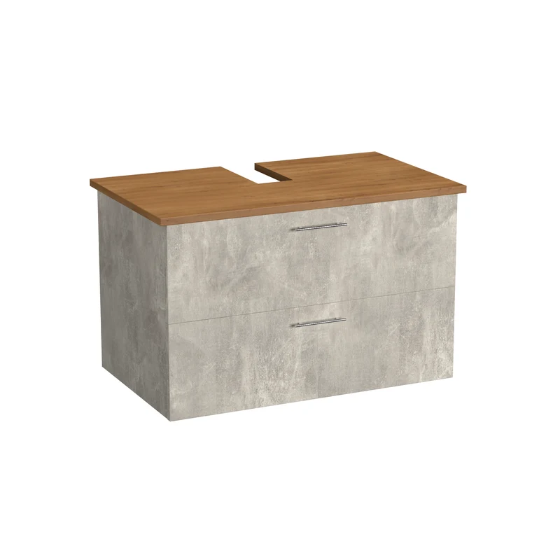 Garlivo Waschbeckenunterschrank GLA-80 Beton mit Schubladen