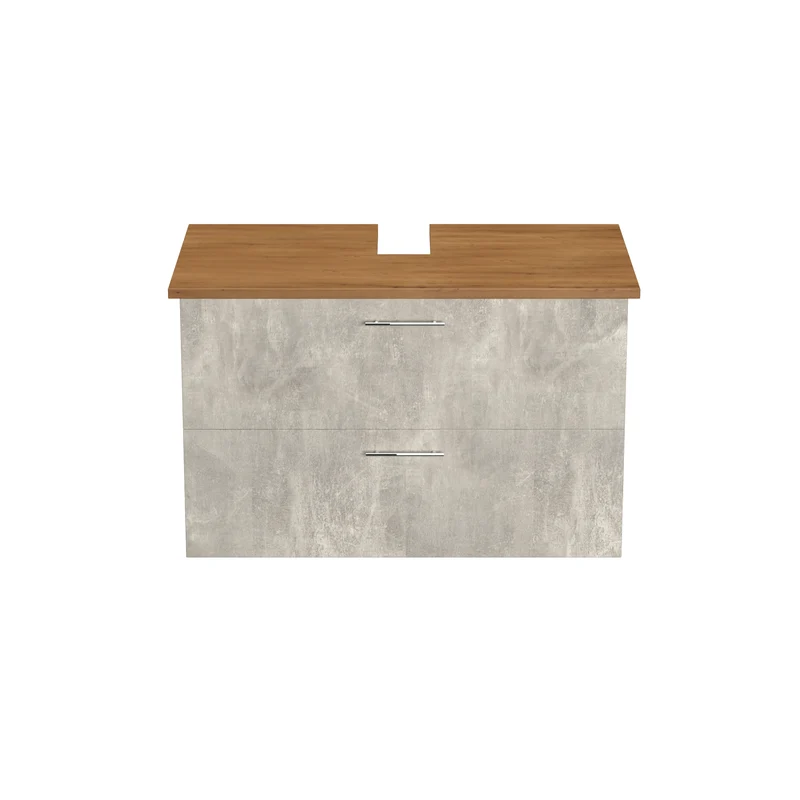 Garlivo Waschbeckenunterschrank GLA-80 Beton mit Schubladen