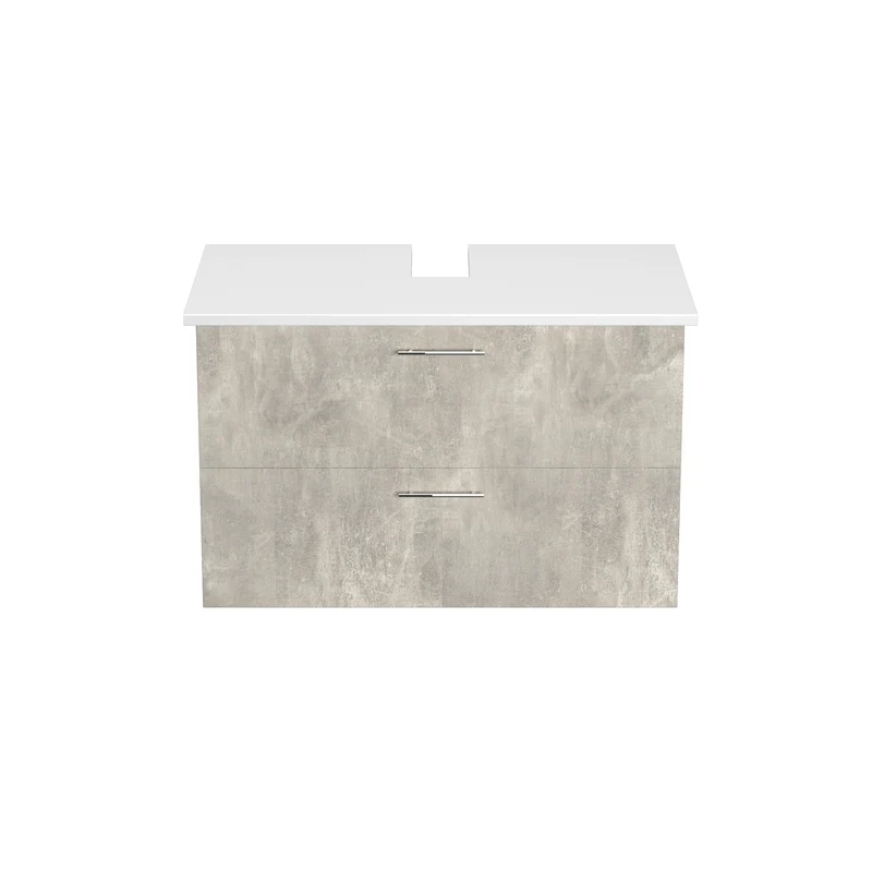 Garlivo Waschbeckenunterschrank GLA-80 Beton mit Schubladen