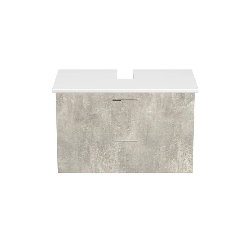 Garlivo Waschbeckenunterschrank GLA-80 Beton mit Schubladen