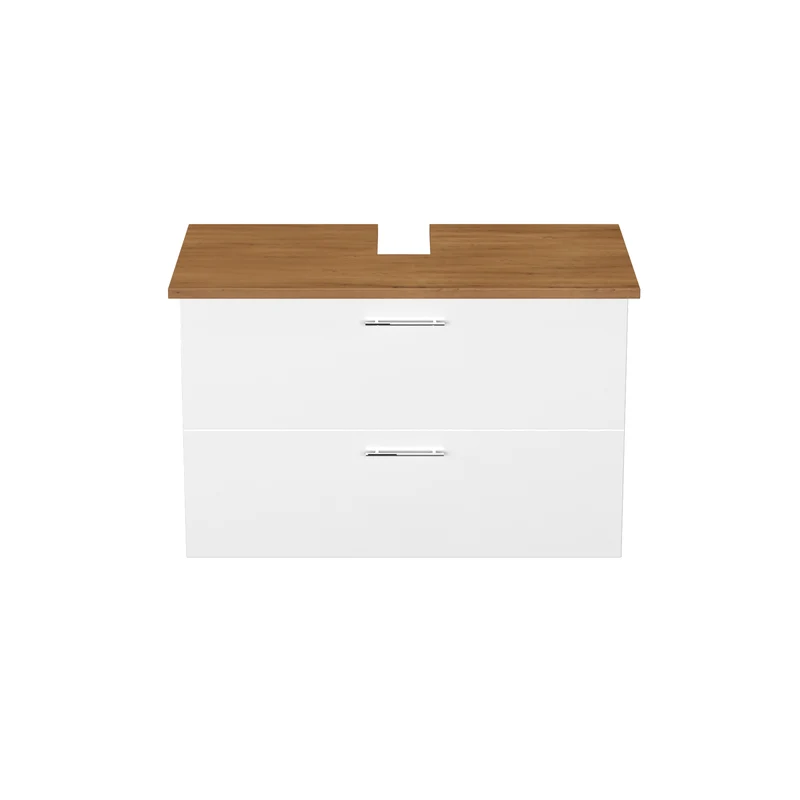 Garlivo Waschbeckenunterschrank GLA-80 Weiss mit Schubladen